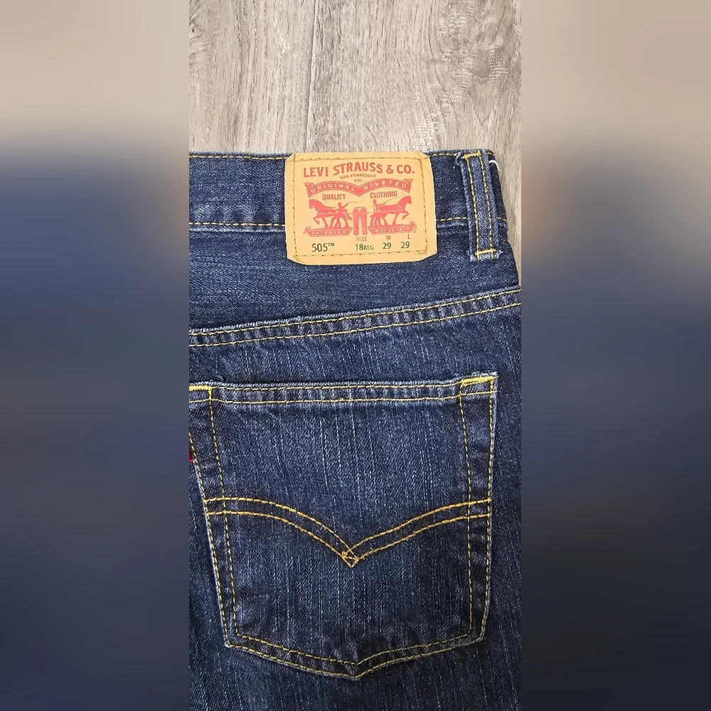 Levi's Men's 505 Dark Wash Denim Jeans